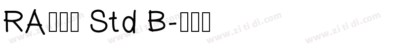 RA花胡蝶 Std B字体转换
